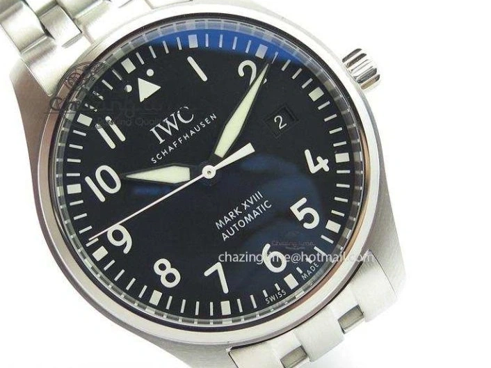 MIROTIME 0523 Compact Mark XVIII IW327001 SS Mk Maker Best Edition Black Dial On SS Bracelet A 7301